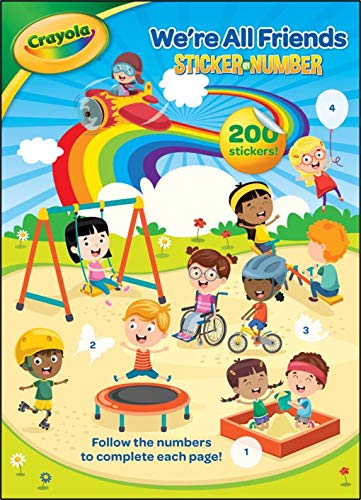 We're All Friends Sticker by Number (Crayola)