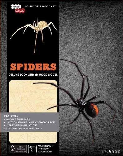 Spiders Deluxe Book and 3D Wood Model (IncrediBuilds)