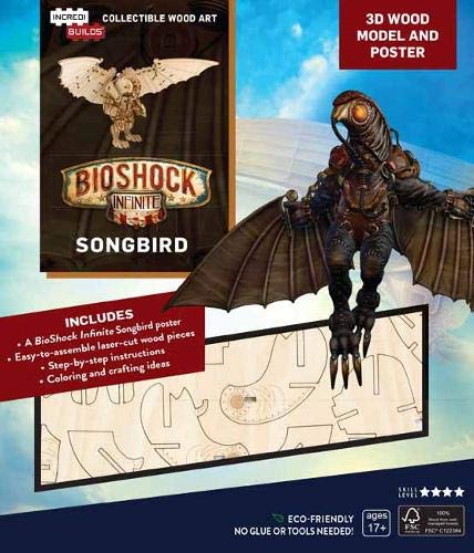 Songbird 3D Wood Model and Poster (IncrediBuilds, Bioshock Infinite)