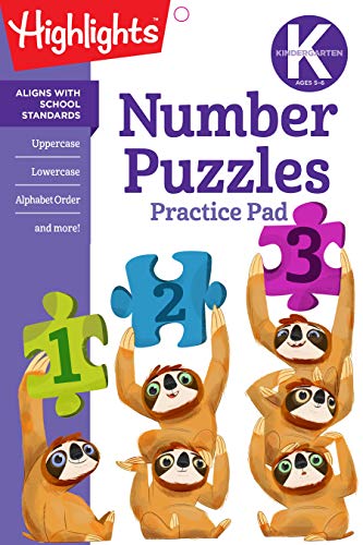 Number Puzzles Practice Pad (Kindergarten, Ages 5-6)