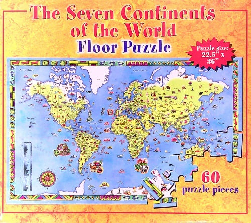 The Seven Continents of the World 60 Piece Floor Puzzle