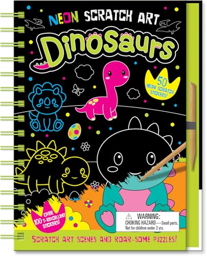Dinosaurs (Neon Scratch Art)
