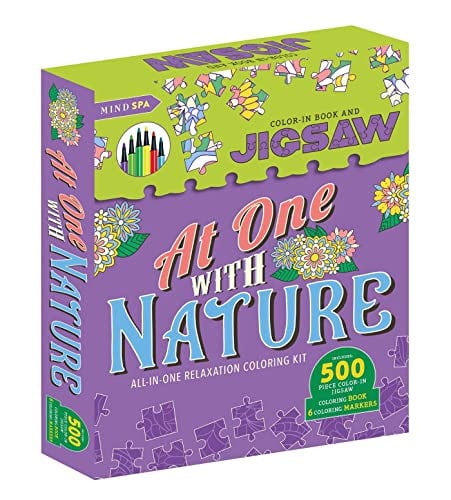At One With Nature: All-In-One Relaxation Coloring Kit (Mind Spa)