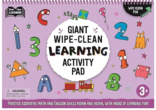 Giant Wipe-Clean Learning Activity Pad (First Time Learning)