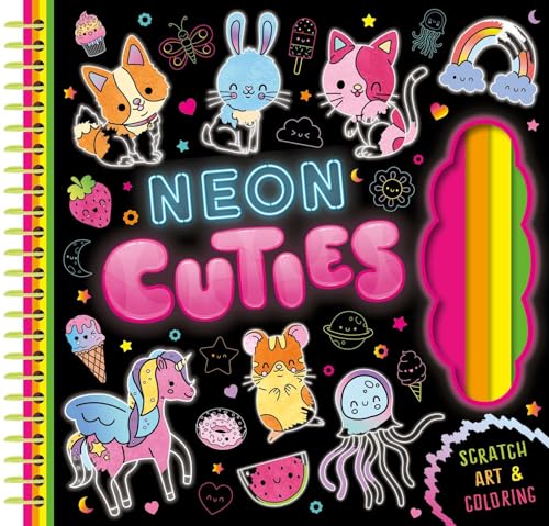 Neon Cuties (Scratch Art & Coloring)