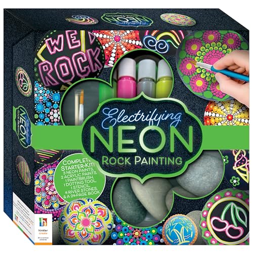 Electrifying Neon Rock Painting