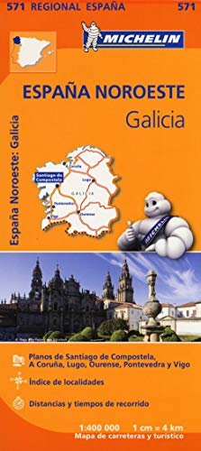 España Noroeste: Galicia Mapa de Carreteras Y Turistico (571 Regional España)