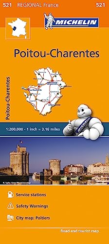 Poitou-Charentes Limousin Road and Tourist Map (521 regional France)