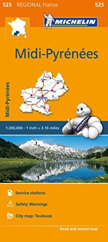 Midi-Pyrénées Road and Tourist Map (525 Regional France)