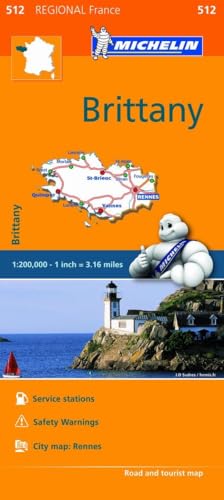 Britanny Road and Tourist Map (512 Regional France)