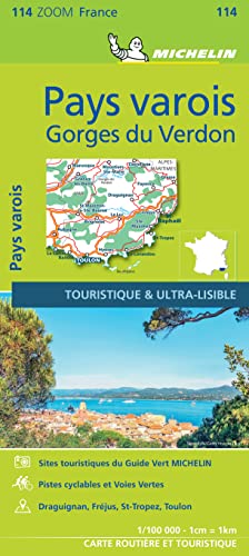Pays Varois, Gorges du Verdon Carte Routiere et Touristique (144 Zoom France)