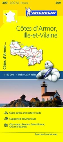 Côtes d'Armor, Ille-et-Vilaine Road and Tourist Map (309 Local France)