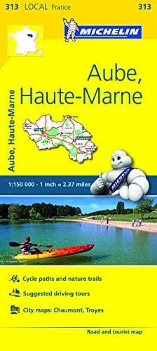 Aube, Haute-Marne Road and Tourist Map (313 Local France)