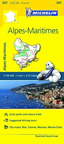 Alpes-Maritimes Road and Tourist Map (341 Local France)