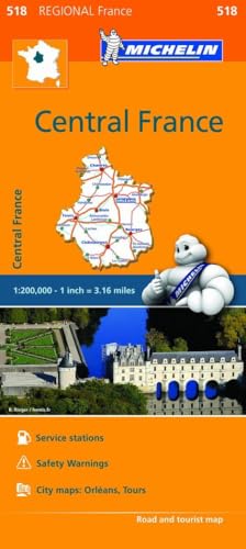 Central France Road and Tourist Map (518 Regional France)