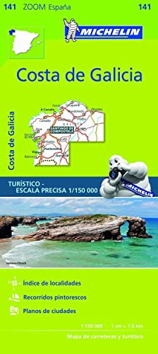 Costa De Galicia Mapa De Carreteras Y Turistico (141 Zoom Espana)