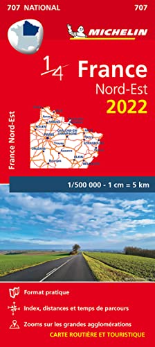 France Nord-Est 2022 Carte Routiere et Touristique (707 National)