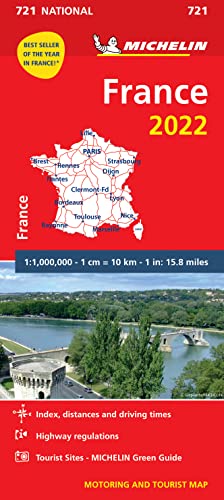 France 2022 Motoring and Tourist Map (721 National)