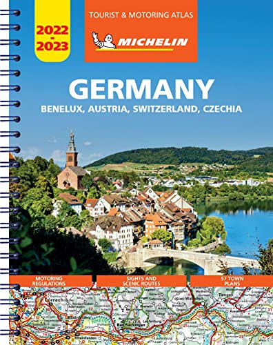 Germany, Benelux, Austria, Switzerland, Czech Republic 2022-2023 Tourist and Motoring Atlas