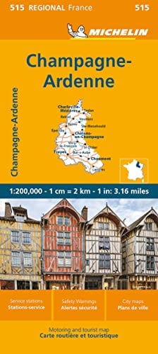 Champagne-Ardenne Carte Routiere Et Turistiqaue (515 Regional France)