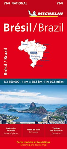 Brésil Carte Routière et Touristique/Brazil Motoring and Tourist Map (764 National)
