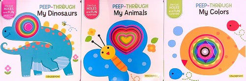 Peep-Through 3-Board Book Set (My Dinosaurs/My Animals/My Colors)